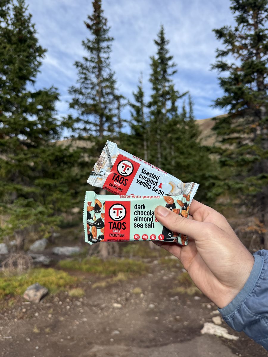 Taos Bakes energy bars on the trail