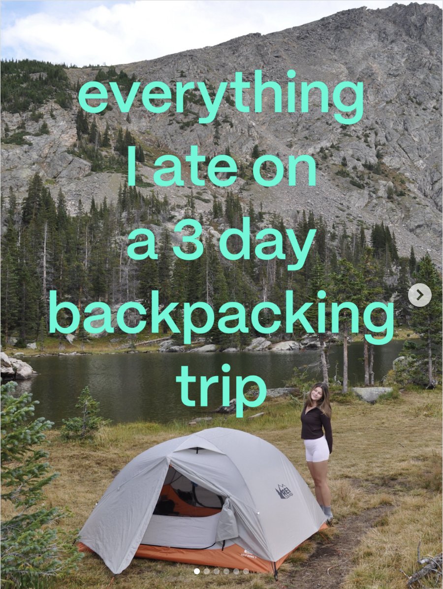 Everything I ate on a 3-day backpacking trip