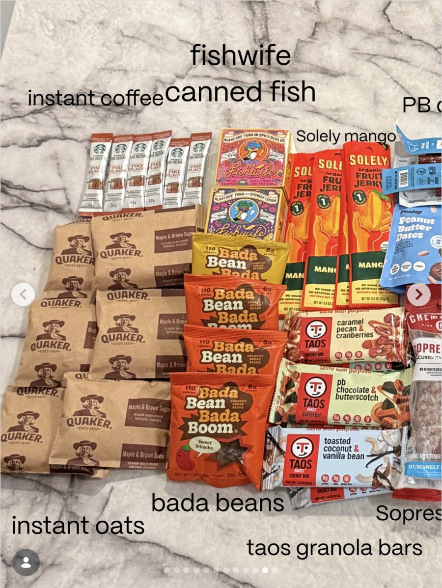 Backpacking trip food haul: Fishwife, Bada Bean Bada Boom, Taos Bakes